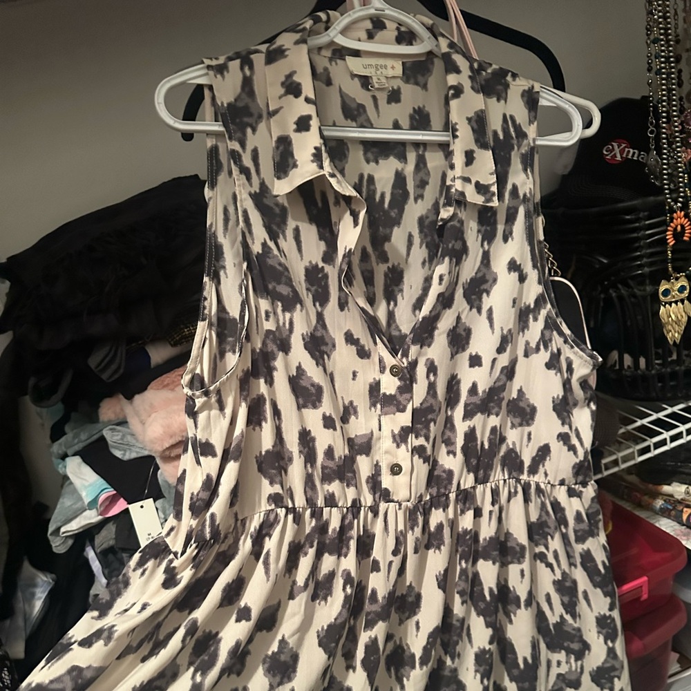 Umgee Woman’s Long Printed Tunic Top Size X-Large